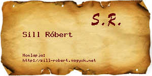Sill Róbert névjegykártya